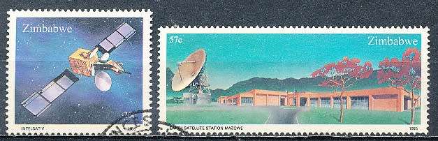 ZIMBABWE 1985  -   Satellite Station -   FULL SET  -  FINE  CTO  USED