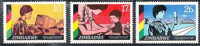 ZIMBABWE 1985  -  U.N. Decade for Women  -   FULL SET  -  FINE  MINT