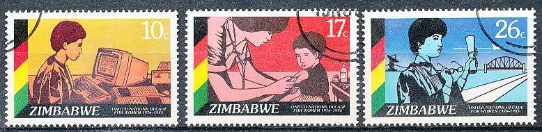 ZIMBABWE 1985  -  U.N. Decade for Women  -   FULL SET  -  FINE  CTO USED