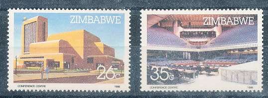 ZIMBABWE 1986  -  Conference Center   -   FULL SET  -  FINE  MINT