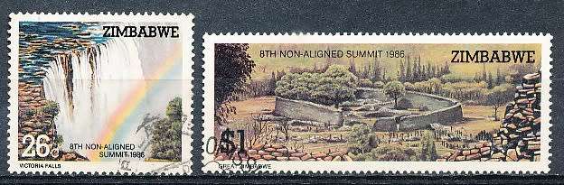 ZIMBABWE 1986  -  Summit Conference  -   FULL SET  -  FINE  CTO USED