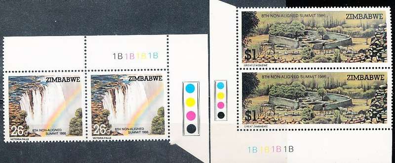ZIMBABWE 1986  -  Summit Conference  -   FULL SET  -  FINE  MINT  PAIRS