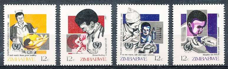ZIMBABWE 1987  -    Child Survival Campaign -   FULL SET  -    MINT