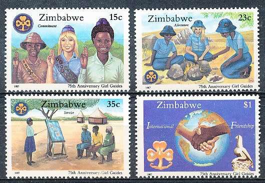 ZIMBABWE 1987  -    Girl Guides Association  -   FULL SET  -  FINE  MINT
