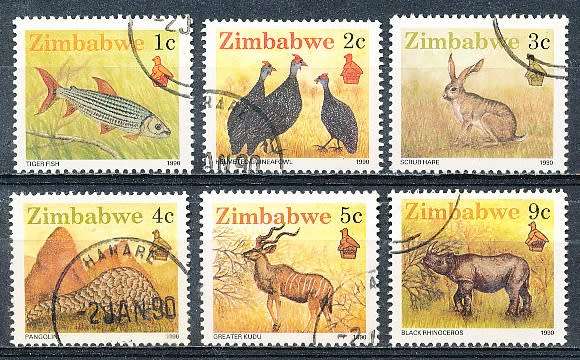 ZIMBABWE 1990  - Wildlife -   FULL SET  -  FINE  CTO  USED