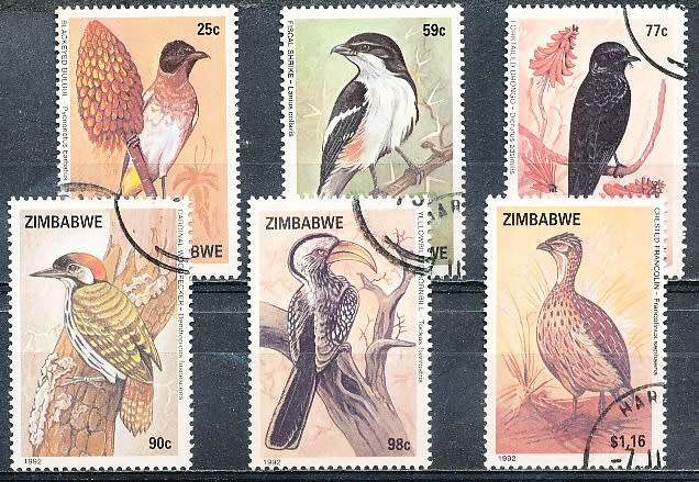 ZIMBABWE 1992  -   Birds  FULL  SET    -  FINE  CTO USED