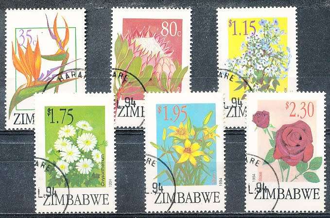 ZIMBABWE 1994  -   Export Flowers   FULL  SET    -  FINE  CTO  USED