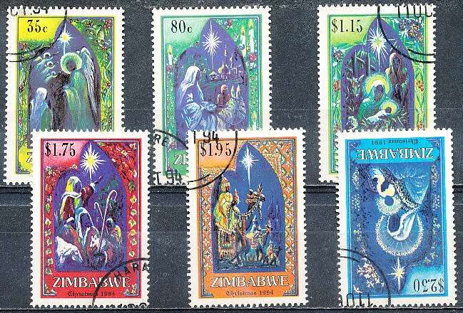 ZIMBABWE 1994  -   Christmas   FULL  SET    -  FINE  CTO  USED