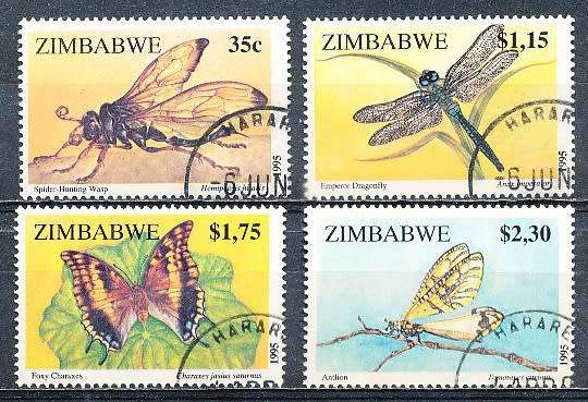 ZIMBABWE 1995  -  Insects  FULL  SET    -  FINE  CTO  USED