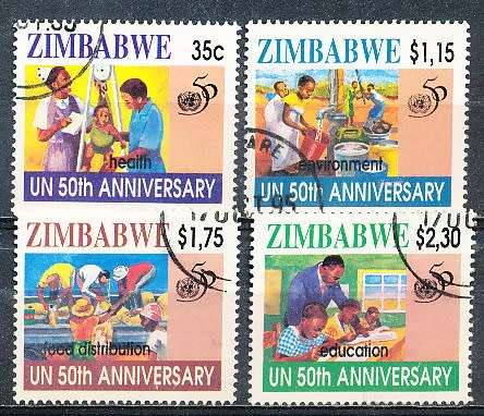 ZIMBABWE 1995  -  United Nations  FULL  SET    -  FINE  CTO  USED