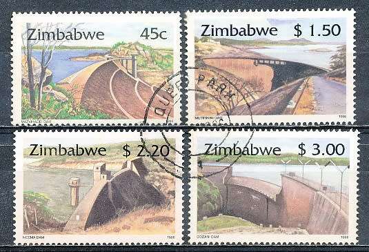 ZIMBABWE 1996  -  Dams of Zimbabwe  FULL  SET    -  FINE  CTO  USED