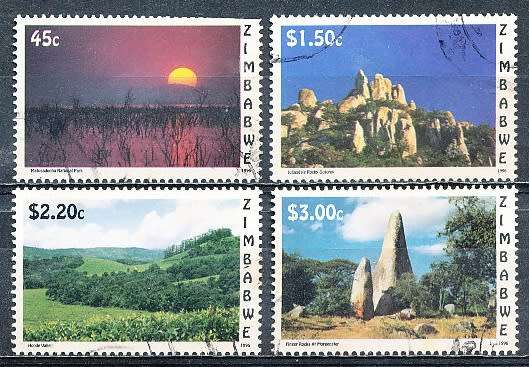 ZIMBABWE 1996  -  Scenic Views  FULL  SET    -  FINE    USED