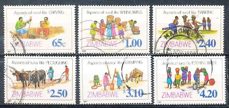 ZIMBABWE 1997  -   Rural Life  FULL  SET    -  FINE     USED