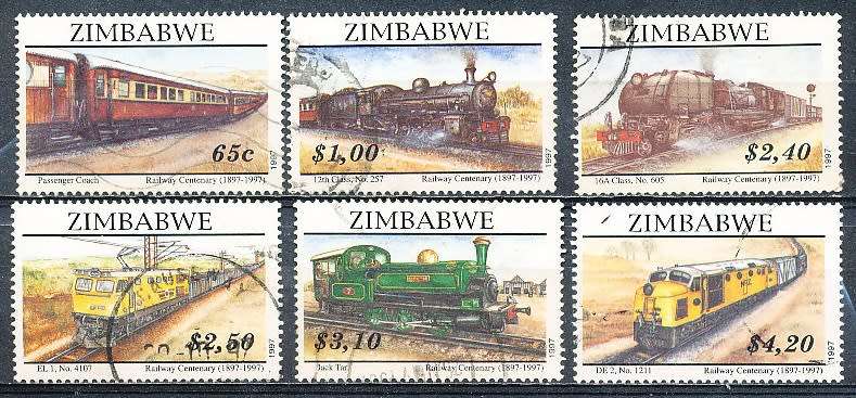 ZIMBABWE 1997  -   Zimbabwe Railways  FULL  SET    -  FINE     USED