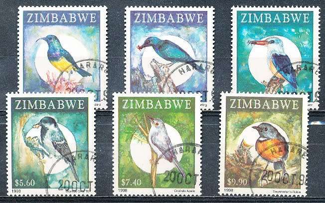 ZIMBABWE 1998  -   Birds  FULL  SET    -  FINE   CTO  USED