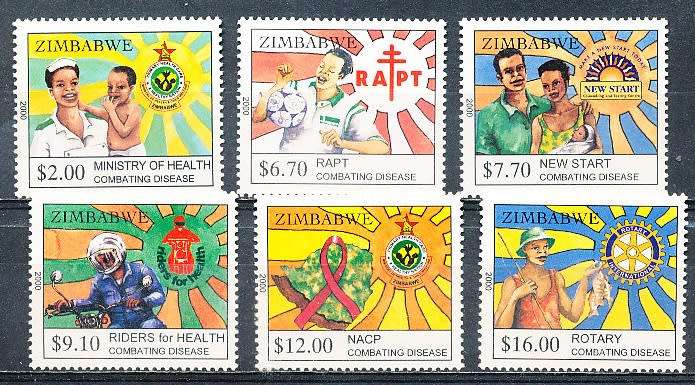 ZIMBABWE 2000  -    Health Promotion Campaign   FULL  SET    -  FINE    MINT