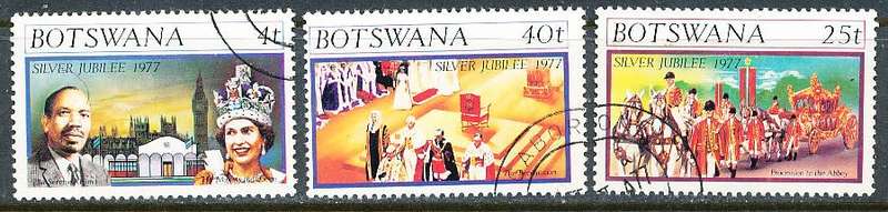 BOTSWANA  1977  -   Reign of Queen Elizabeth II   SET    -  FINE  CTO USED