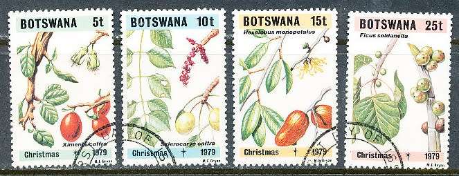 BOTSWANA  1979  -   Christmas - Flowers  SET    -    FINE  CTO  USED