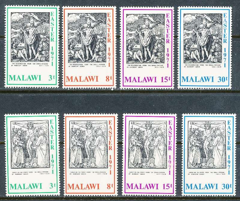 MALAWI  1971 -  Easter  stamps   from  MINI-SHEET   -  FINE  MINT