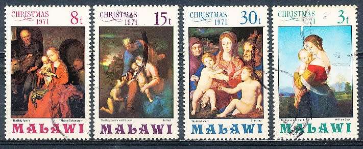 MALAWI  1971 -  Christmas   FULL  SET   -   FINE   USED
