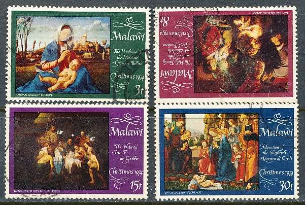 MALAWI  1974 -    Christmas   FULL  SET   -  FINE  USED
