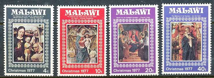 MALAWI  1977 -      Christmas   FULL  SET   -  FINE  MINT