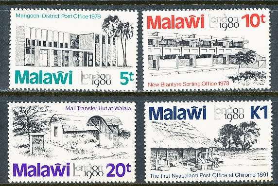 MALAWI  1980 -   Stamp Exhibition `London 1980`  -   FULL SET   -  FINE    MINT