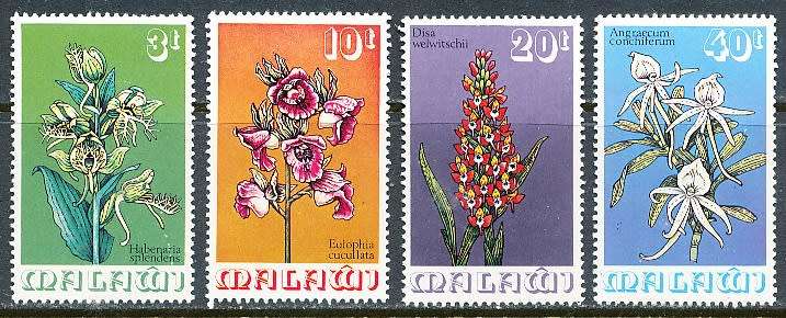 MALAWI  1975 -     Malawi Orchids   FULL SET   -  FINE  MINT