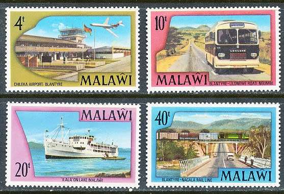 MALAWI  1977 -   Transport  FULL SET    -  FINE  MINT