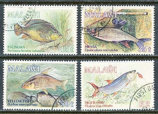 MALAWI  1989 -   Malawi Angling Society - Fish   FULL  SET   -   FINE  CTO  USED