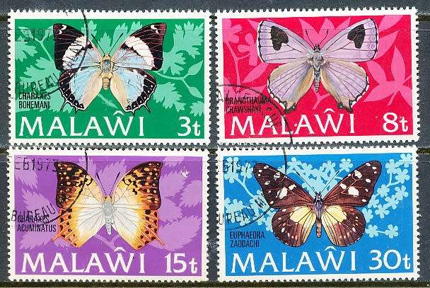 MALAWI  1973 -   Butterflies  FULL  SET   -   FINE  CTO USED