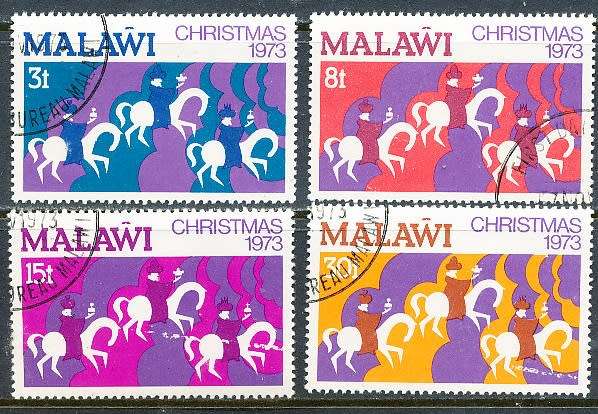 MALAWI  1973 -   Christmas   FULL  SET   -   FINE  CTO USED