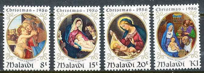 MALAWI  1986 -     Christmas   FULL  SET   -  FINE  MINT
