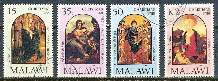 MALAWI  1988 -     Christmas    FULL  SET   -  FINE  CTO USED