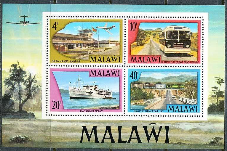 MALAWI  1977 -   Transport   MINI - SHEET   -  FINE MINT