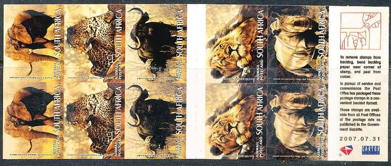 RSA   -  2007  -  BIG FIVE   COMPLETE  BOOKLET  - FINE  MINT - 31/07/2007
