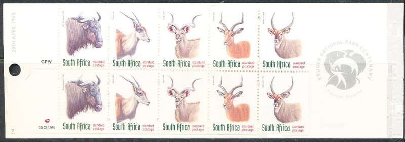 RSA   -  1998  -  ANTELOPES  COMPLETE  BOOKLET   -  25/03/1998 -   FINE  MINT