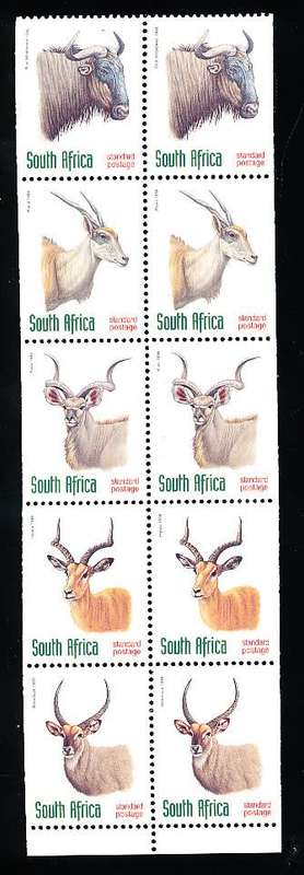 RSA   -  1998  -  ANTELOPES   BOOKLET  PANE -   FINE  MINT