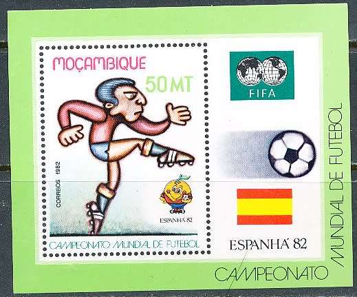 MOZAMBIQUE   - 1982  -  Football World Cup - Spain  MINI-SHEET   -  FINE  MINT