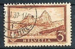 SWITZERLAND  1930  -   Landscapes   3Fr    - FINE  USED