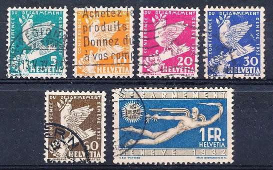SWITZERLAND  1932  - World Disarmament Conference    SET   - FINE  USED