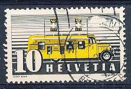 SWITZERLAND  1937  -  Postal Cars   - FINE  USED