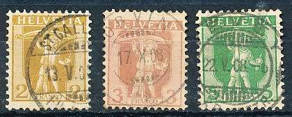 SWITZERLAND  1907  - Wilhelm Tell`s Son  SET   - FINE  USED