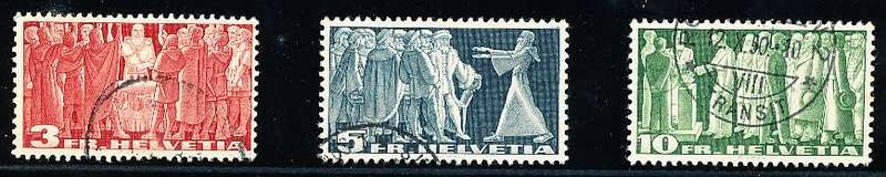 SWITZERLAND  1938  -  Definitive Issues   SET   - FINE  USED