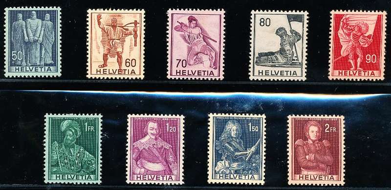 SWITZERLAND  1941  -  Definitive Issues  SET   - LH MINT