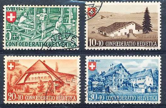 SWITZERLAND  1945  -   Pro Patria SET   - FINE  USED