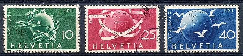 SWITZERLAND  1949 -   Universal Postal Union - UPU   SET   - FINE  USED