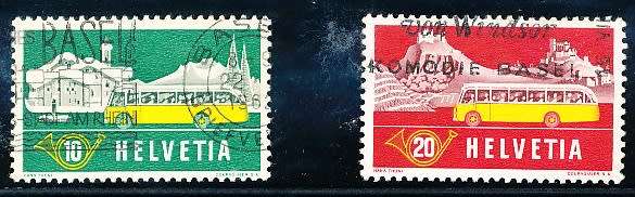 SWITZERLAND  1953 -    Alpine Post  SET  - FINE  USED