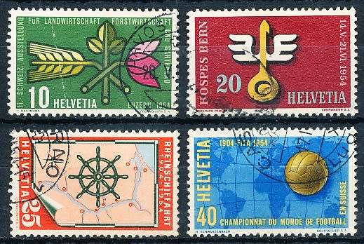 SWITZERLAND  1954 -    Events  SET   - FINE  USED