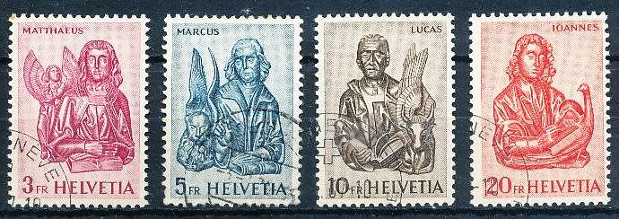 SWITZERLAND  1961 -  The Four Evangelists  SET   - FINE  USED